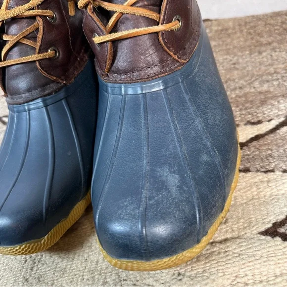 Sperry Brown Blue Duck Boots leather winter rain insulated lace up bootie ankle - Picture 12 of 14